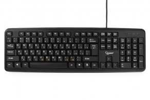 Клавиатура USB Gembird KB-8320UXL-BL черная, 104кл., провод 2м